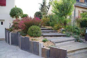 Aménagement végétal : escalier aménagé