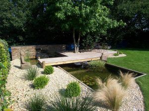 Fontaines et bassins décoratif avec terrasse