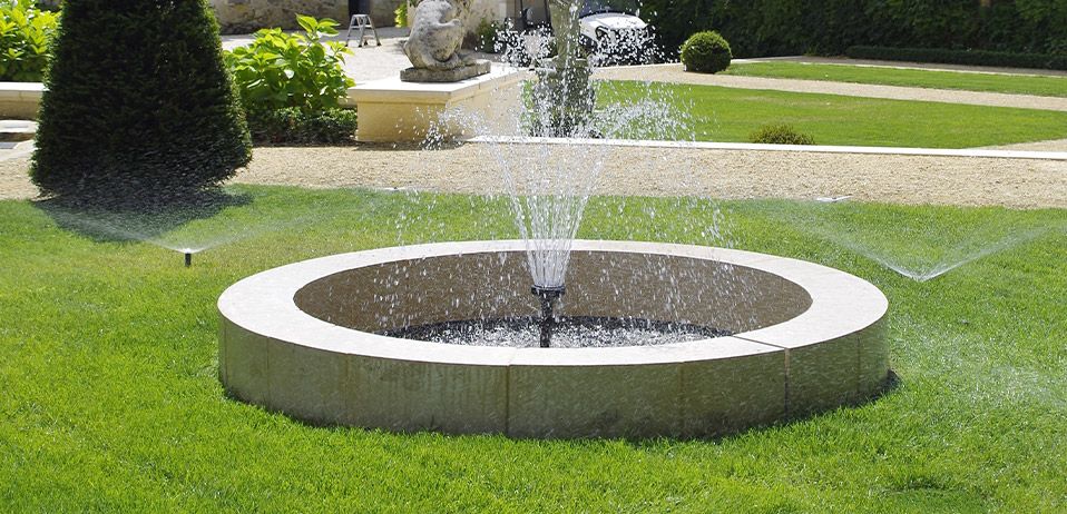 Fontaine sans bassin - Jardins Aquadesign